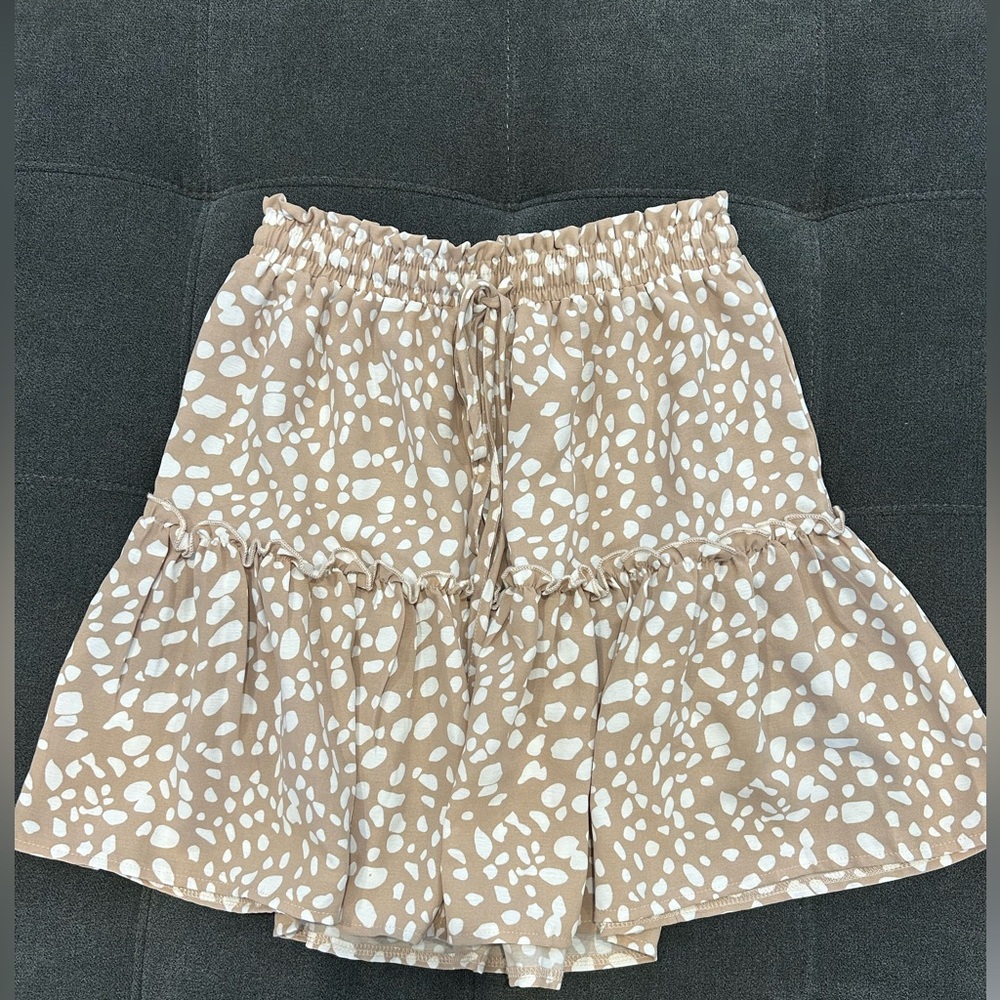 Pink and white, mini skirt, size small